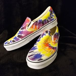 Vans Classic Rainbow Slip On Rainbow Tie Dye Unisex Womens 9